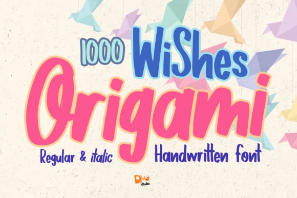 1000 Wishes Origami Font - Featured Image