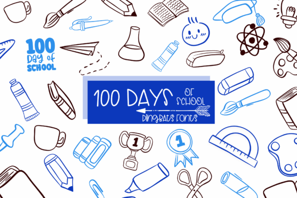 100 Days of School Font - Featured Image
