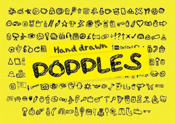 196 Hand Drawn Doddles Font - Featured Image