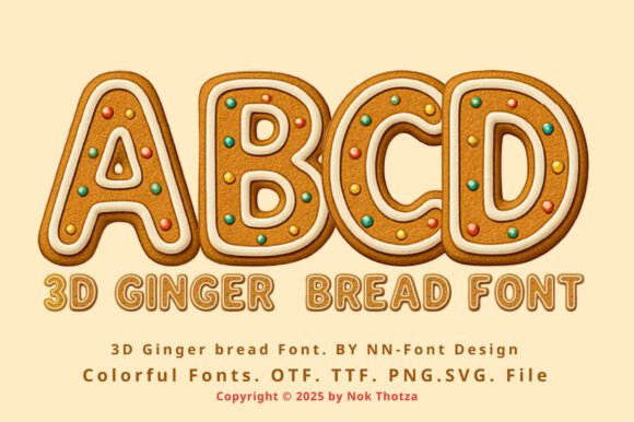 3d Ginger Bread Font - Featured Image