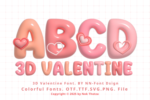 3d Valentine Font - Featured Image