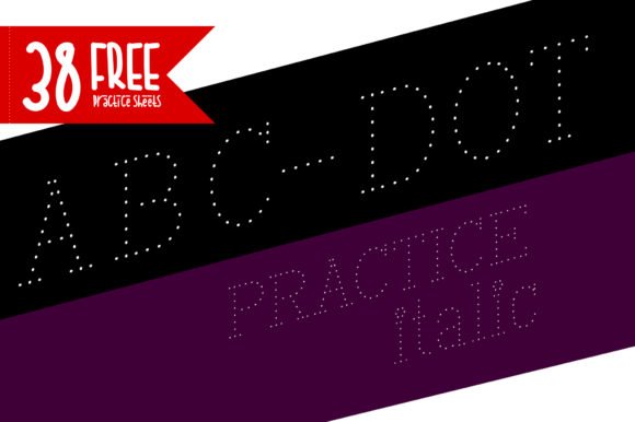 ABC Dot Practice Italic Font - Featured Image