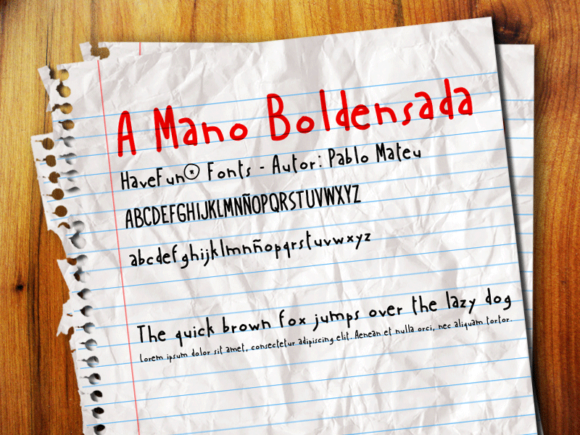 A Mano Boldensada Font - Featured Image