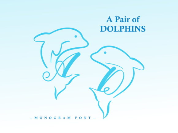 A Pair of Dolpins Font - Featured Image