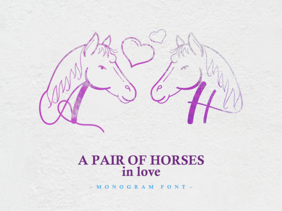 A Pair of Horses in Love Font - Featured Image