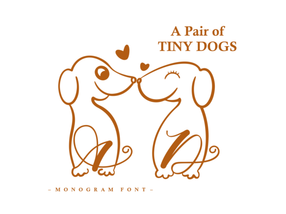 A Pair of Tiny Dogs Font - Featured Image