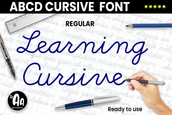 Abcd Cursive Regular Font - Featured Image