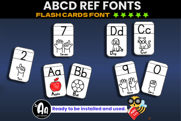 Abcd Ref Flash Cards  Font - Featured Image