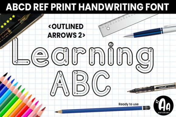 Abcd Ref Outlined Arrows2 Font - Featured Image