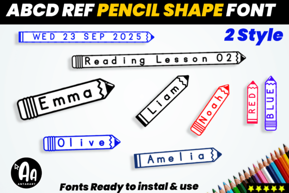 Abcd Ref Pen Shape Font - Featured Image