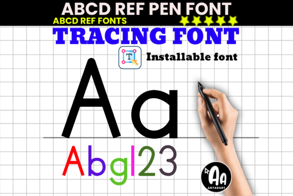 Abcd Ref Pen Tracing Font - Featured Image