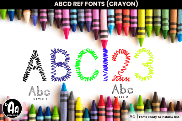 Abcd Ref Scribble Crayon Font - Featured Image