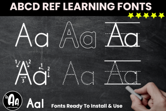 Abcd Tracing Alphabet Letters Bundle Font - Featured Image