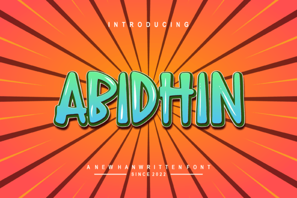 Abidhin Font - Featured Image