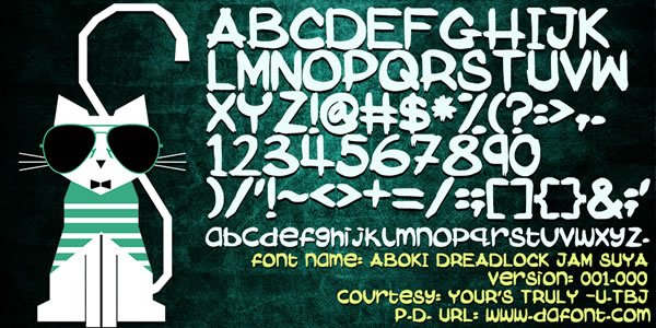 Aboki Dreadlock Jam Suya Font - Featured Image