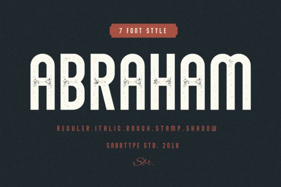 Abraham Family Font - Featured Image