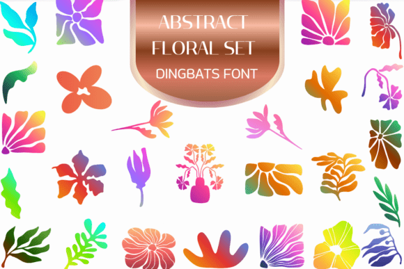 Abstract Floral Set Font - Featured Image