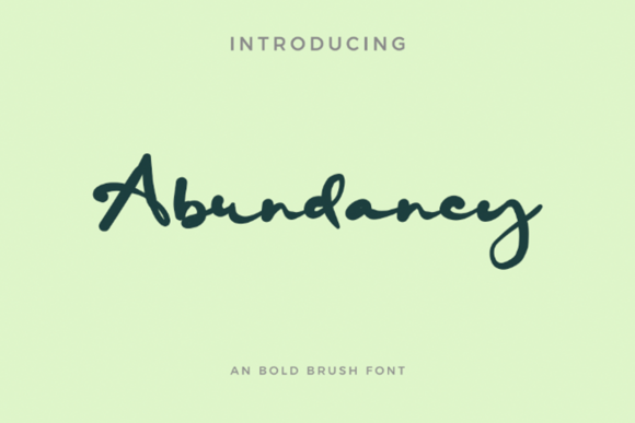 Abundancy Font - Featured Image