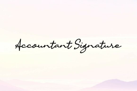 Accountant Signature Font - Featured Image