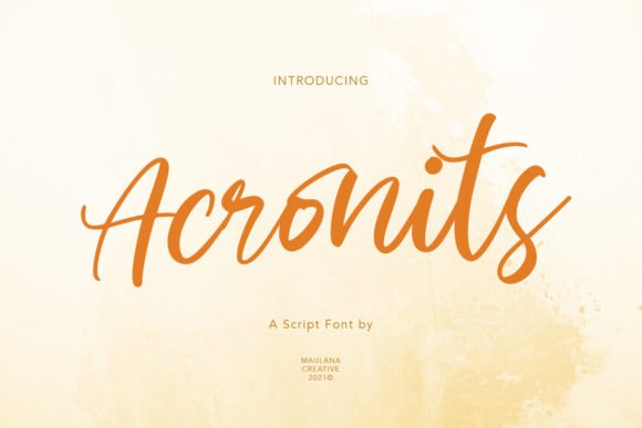 Acronits Font - Featured Image