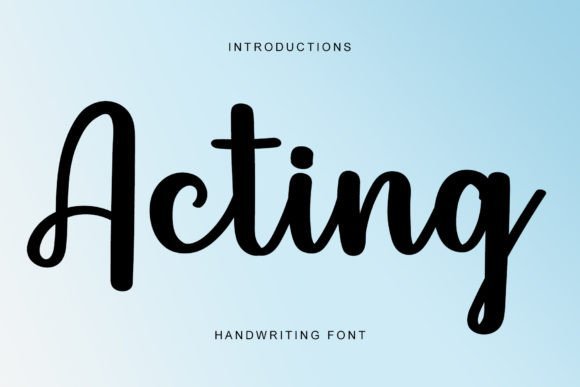Acting Font - Featured Image