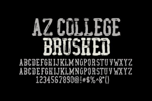 AZ College Brushed Font - Featured Image