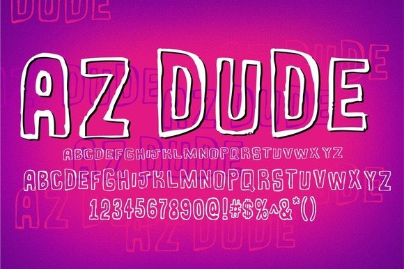 AZ Dude Font - Featured Image