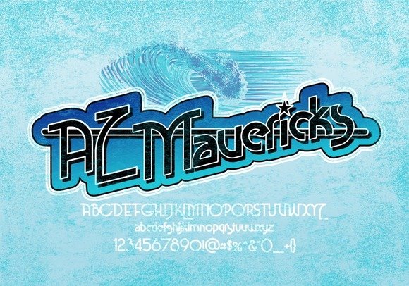 AZ Mavericks Font - Featured Image