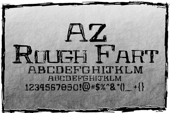 AZ Rough Fart Font - Featured Image