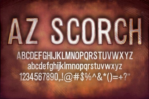 AZ Scorch Font - Featured Image