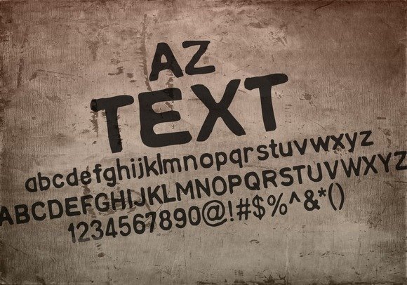 AZ Text Font - Featured Image
