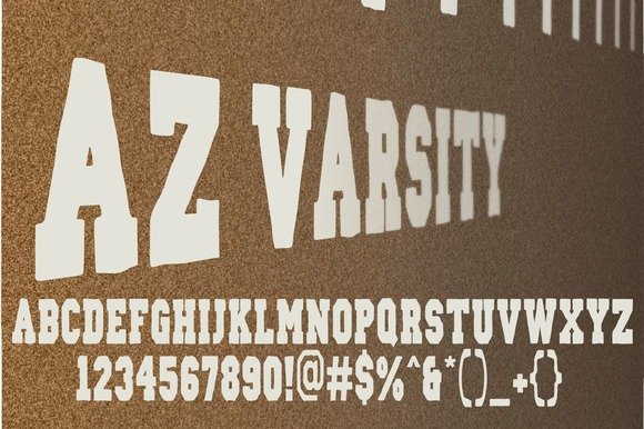 AZ Varsity Font - Featured Image