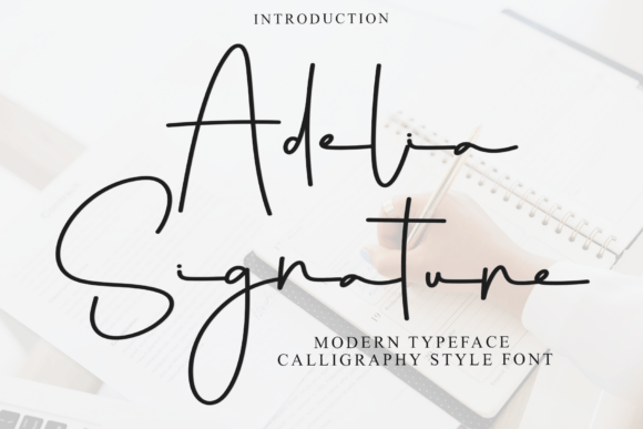 Adelia Signature Font - Featured Image