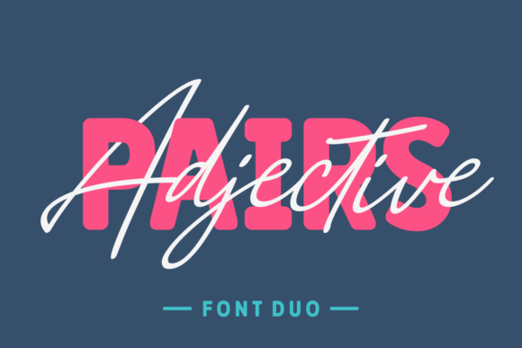 Adjective Pairs Font - Featured Image