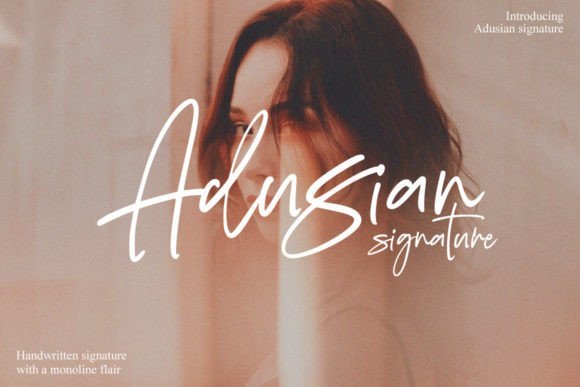 Adusian Signature Font - Featured Image