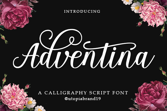 Adventina Script Font - Featured Image