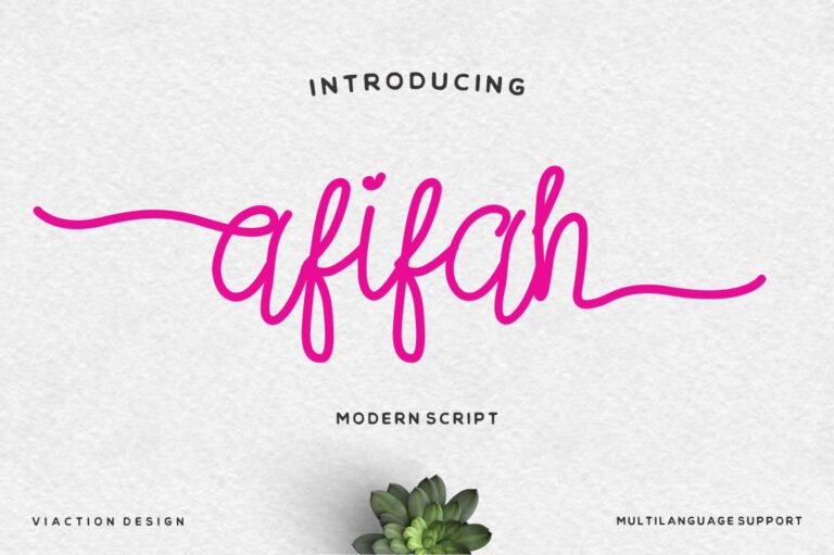Afifah Script Font - Featured Image