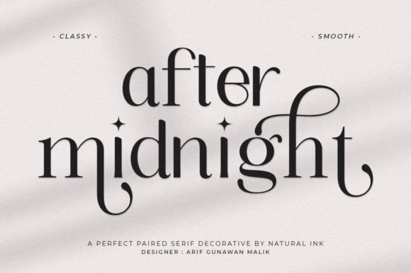 After Midnight Font - Featured Image