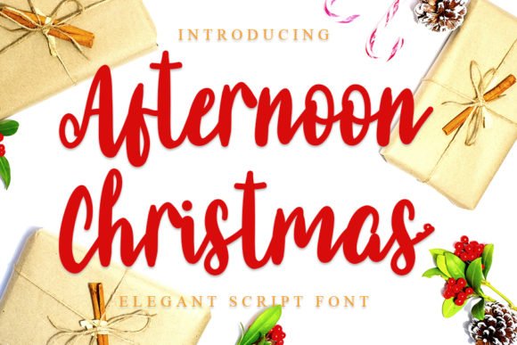 Afternoon Christmas Font - Featured Image