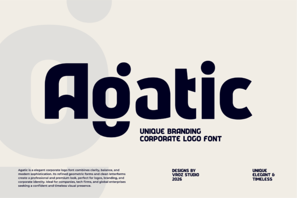 Agatic Font - Featured Image