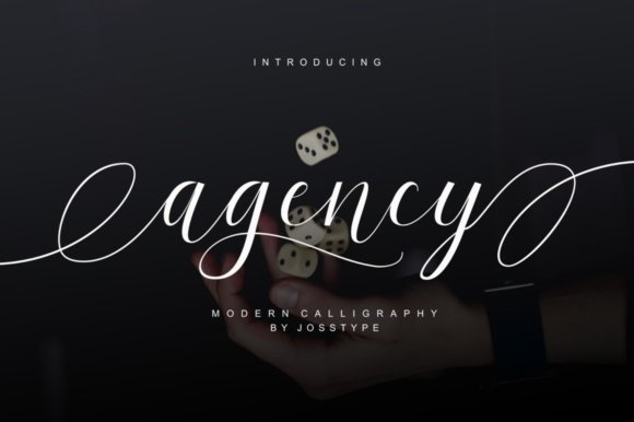 Agency Script Font - Featured Image