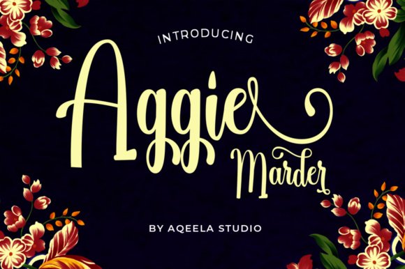 Aggie Marder Script Font - Featured Image