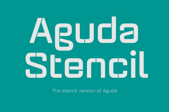 Aguda Stencil Family Font - Featured Image