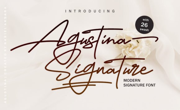 Agustina Signature Font - Featured Image