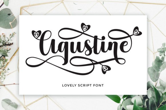 Agustine Script Font - Featured Image