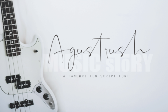 Agustrush Font - Featured Image
