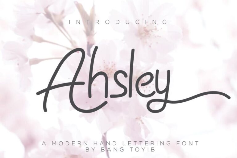 Ahsley Font - Featured Image