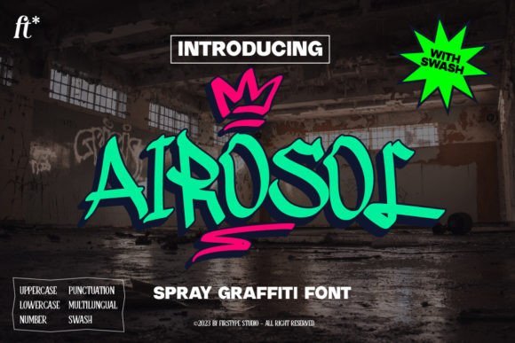 Airosol Spray Graffiti Font - Featured Image