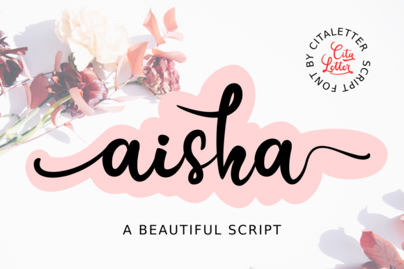 Aisha Script Font - Featured Image