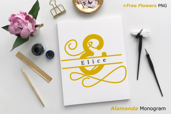 Alamanda Monogram Font - Featured Image